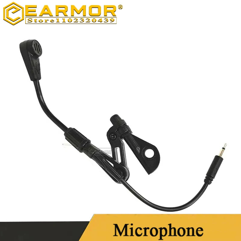 Earmar Shooting Earmuff Microphone Boom Replacement Boom for Tactical Headset M32 and M32H Communications Microphone Accessories