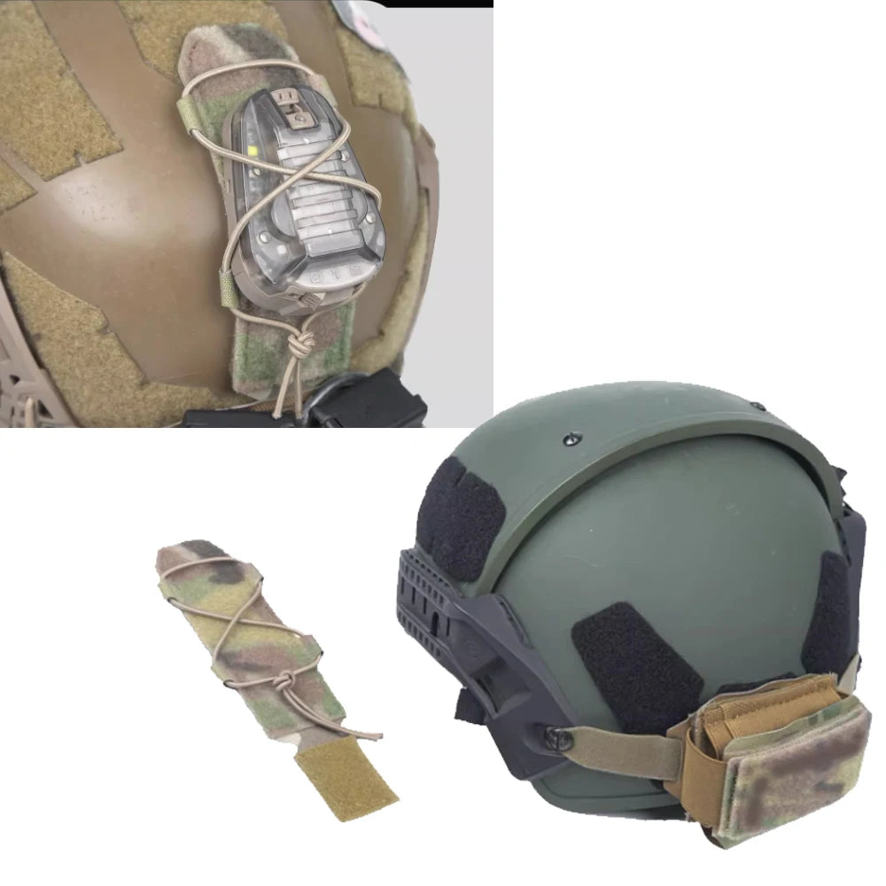 Tactical Helmet Battery Pouch Counterweight Pouches Paintball Helmet Battery Storage Case Balance Weight Pack Bag with Hook&Loop