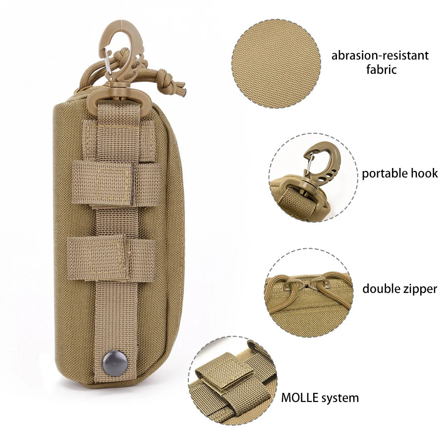 Outdoor travel glasses storage box, multifunctional portable small item storage bag, wear-resistant portable bag