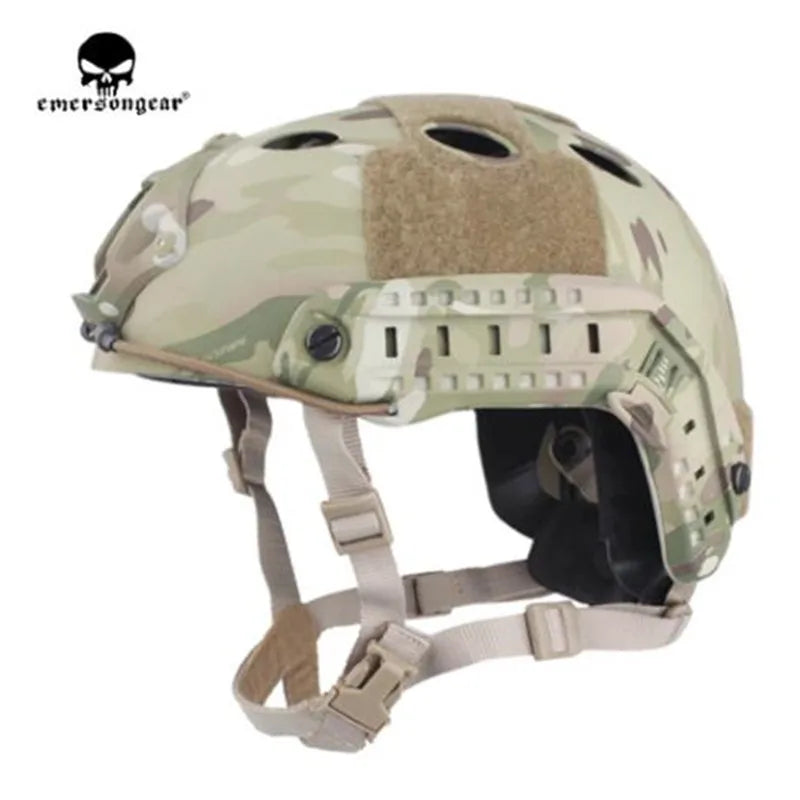 Emersongear Tactical PJ Type Fast Helmet Combat Hunting Adjustable  Headwear Protective Gear ABS
