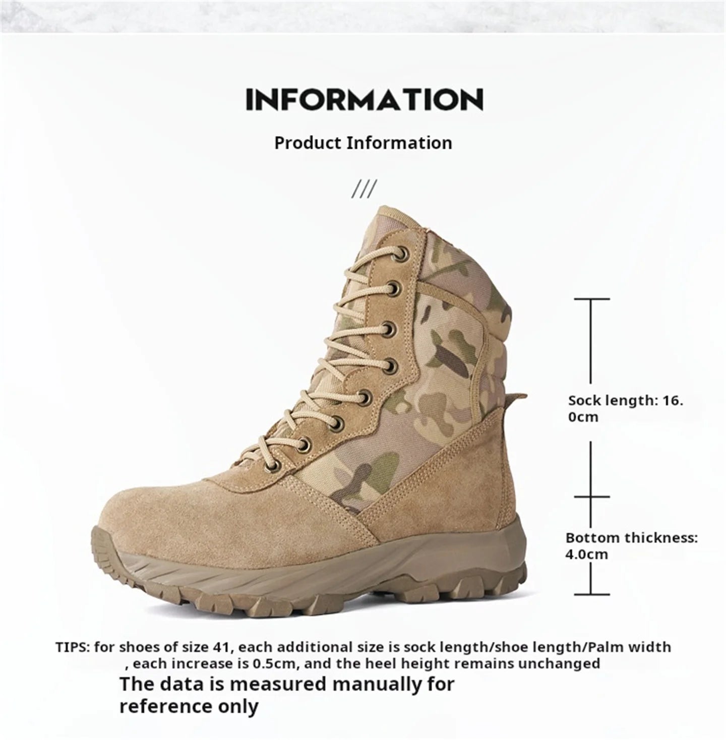Winter Camouflage Wool Lining Warm Hunting Boots Men's Outdoor Non-Slip Waterproof Snow Shoes Hiking Mountaineering Boots