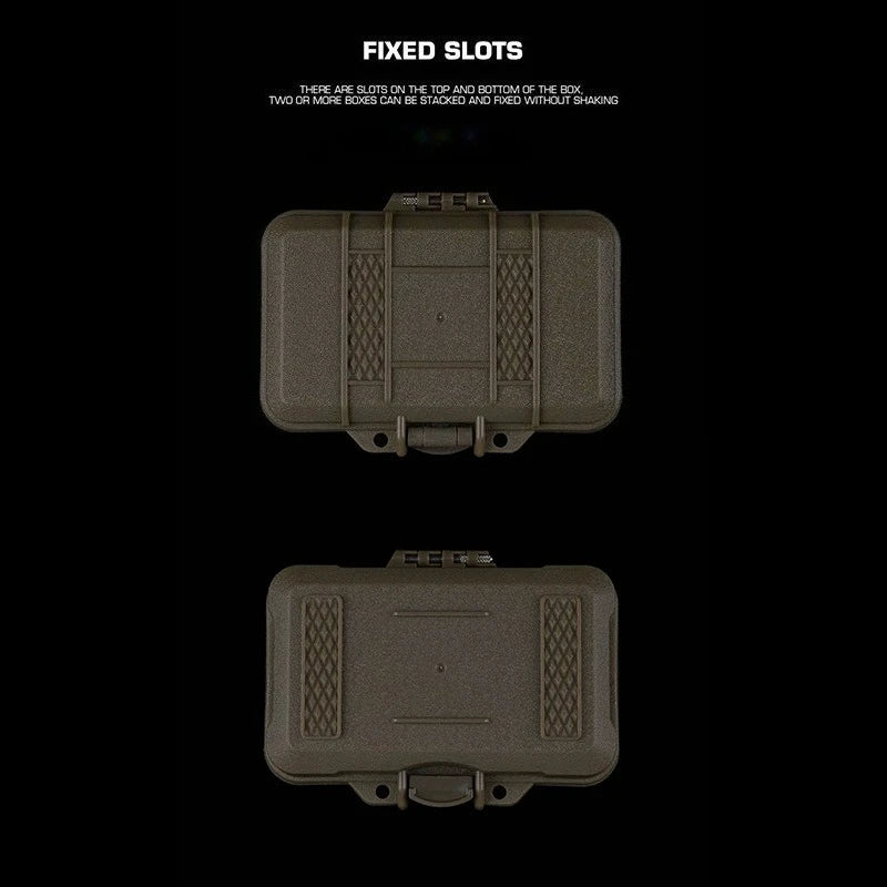 Outdoor Shockproof Waterproof Box (9.8 * 5.8cm) with Sponge Protection Pads for Tactical Flashlight Storage Camping Survival Box