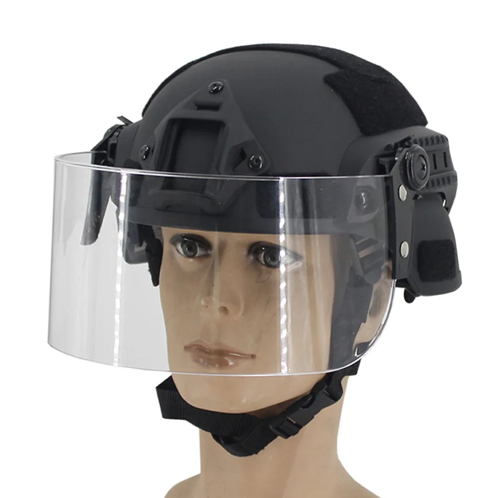 Tactical Helmet Flip Goggles Windshield Lens Riot Mask Airsoft Paintball FAST MICH Helmet CS Wargame Protection Goggles