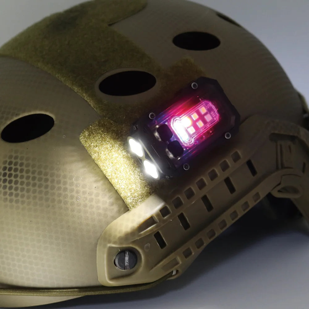 USB Charging Outdoor Tactical Helmet Safety Flashing Light Survival Signal Light Waterproof Lamp For Hunting Hiking Cycling