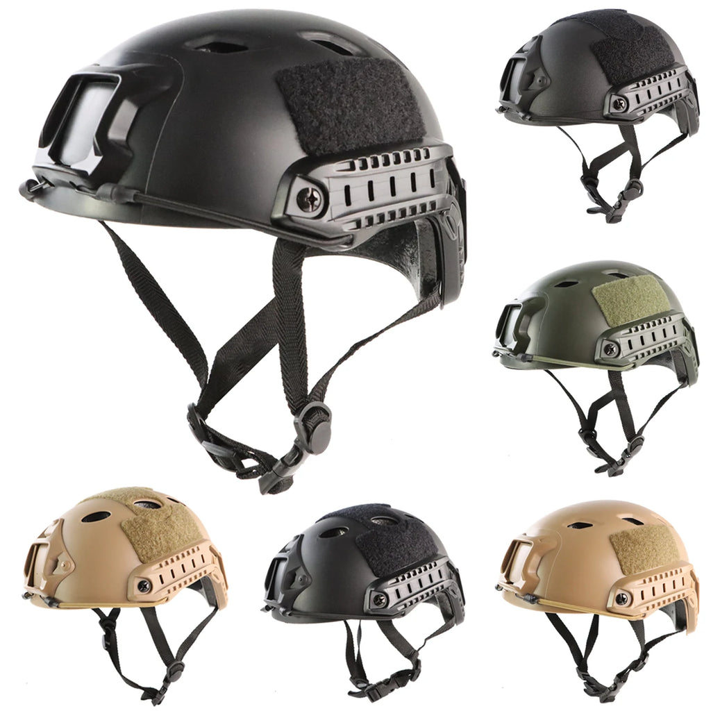 BOOIU Airsoft Fast MH PJ BJ Tactical Helmets Style Simple Quick Version Protective Gear for Outdoor Sports Paintball Games