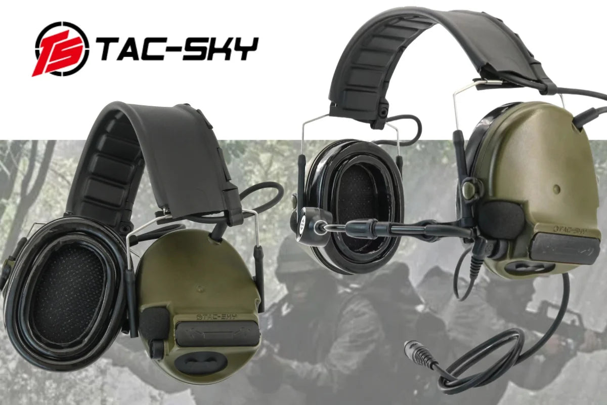 TS TAC-SKY COMTA V XPI Tactical Electronic Shooting Earmuffs Outdoor Hearing Protection Silicone Version C5 Headset