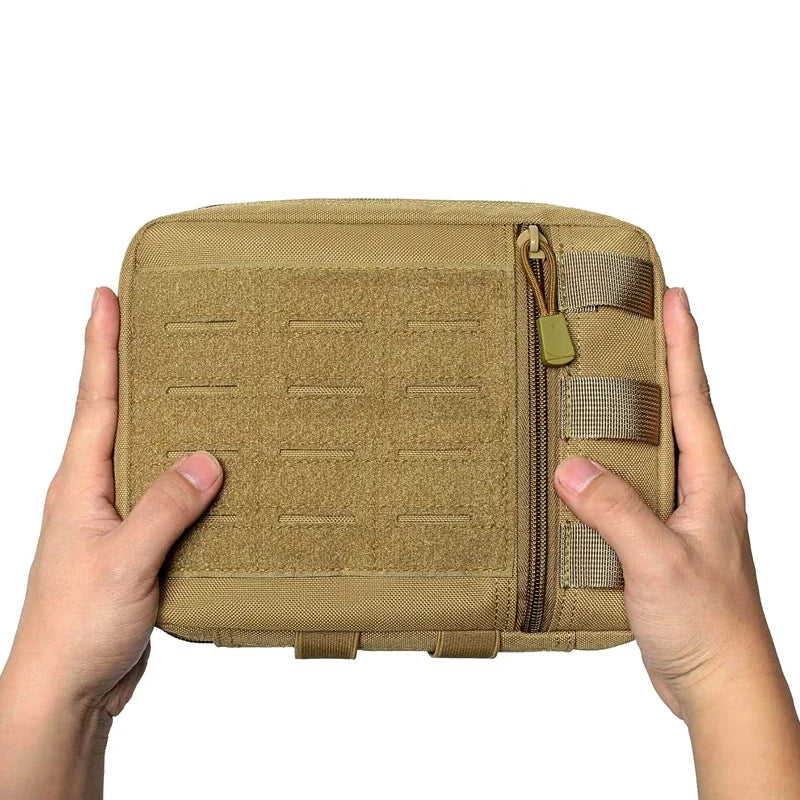 Tactical Molle Admin Pouch Multi-Purpose Laser-Cut Utility Bag Modular EMT EDC Organizer Tool Bag Outdoor Hunting Survival Pack