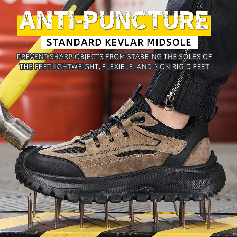 Lightweight Safety Shoes Men Women Breathable Steel Toe Work Shoes Puncture Proof Work Sneakers Protection Safety Boots