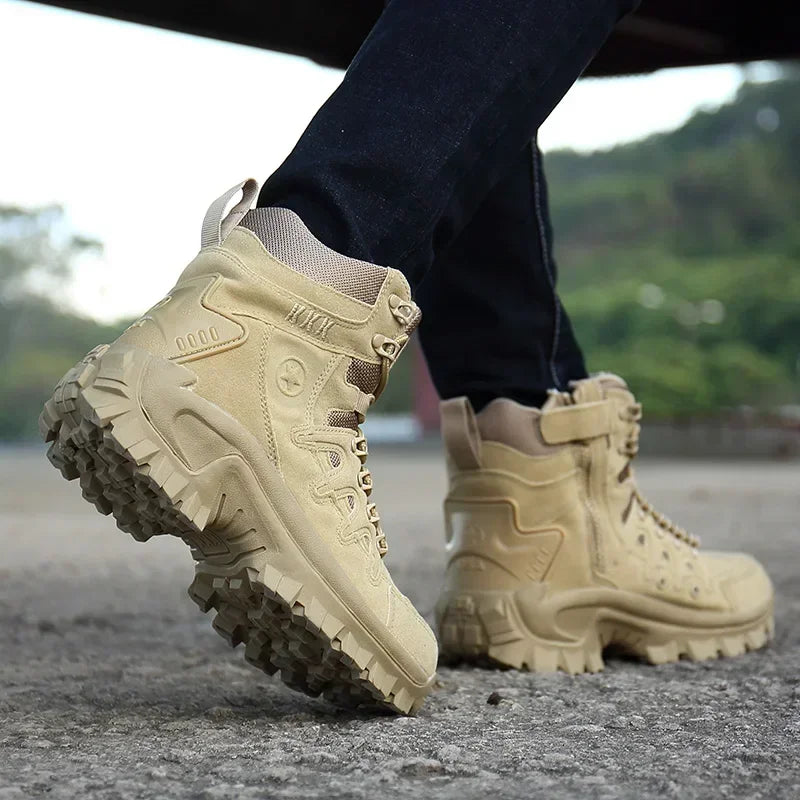 Men's Hunting Boot Hiking Mens Ankle Boot Tactical Big Size 39-46  Boot Male Shoes Work Safety Shoes Motocycle Boots