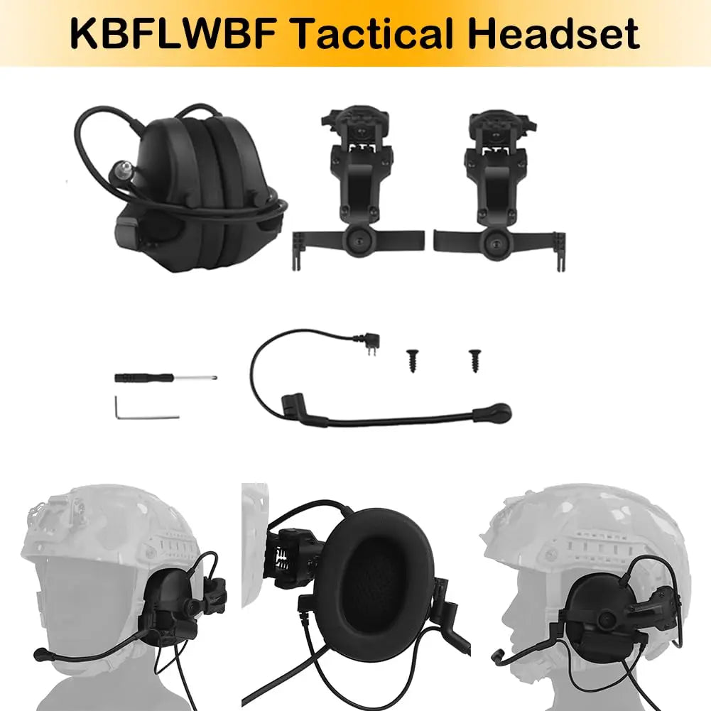 Tactical Airsoft Paintball Fast Helmet with Communication Headset Set Goggles Helmet Signal Light for Paintball Hunting Training