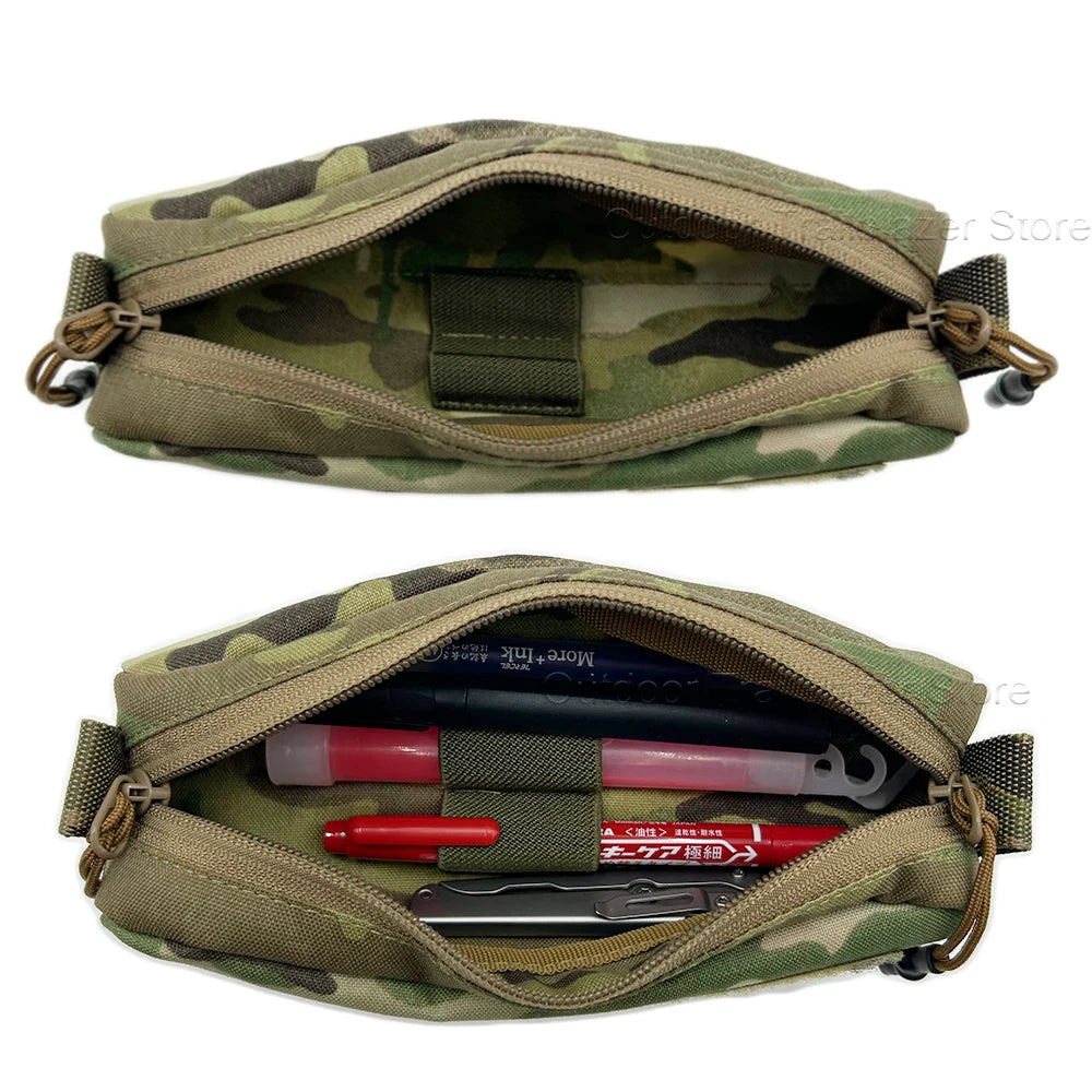 Tactical Pencil Case EDC Tools Small Pouch Nylon Durable Compact Zipper Pencil Case Storage Bag Outdoor Hunting Accessories