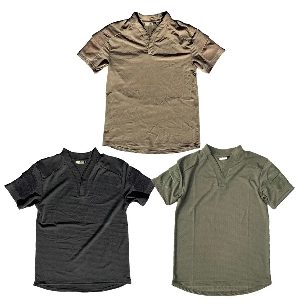 Velocity Style Rugby Shirt Quick Dry Tactical Short Sleeve T-shirt CAG Love Ranger Green