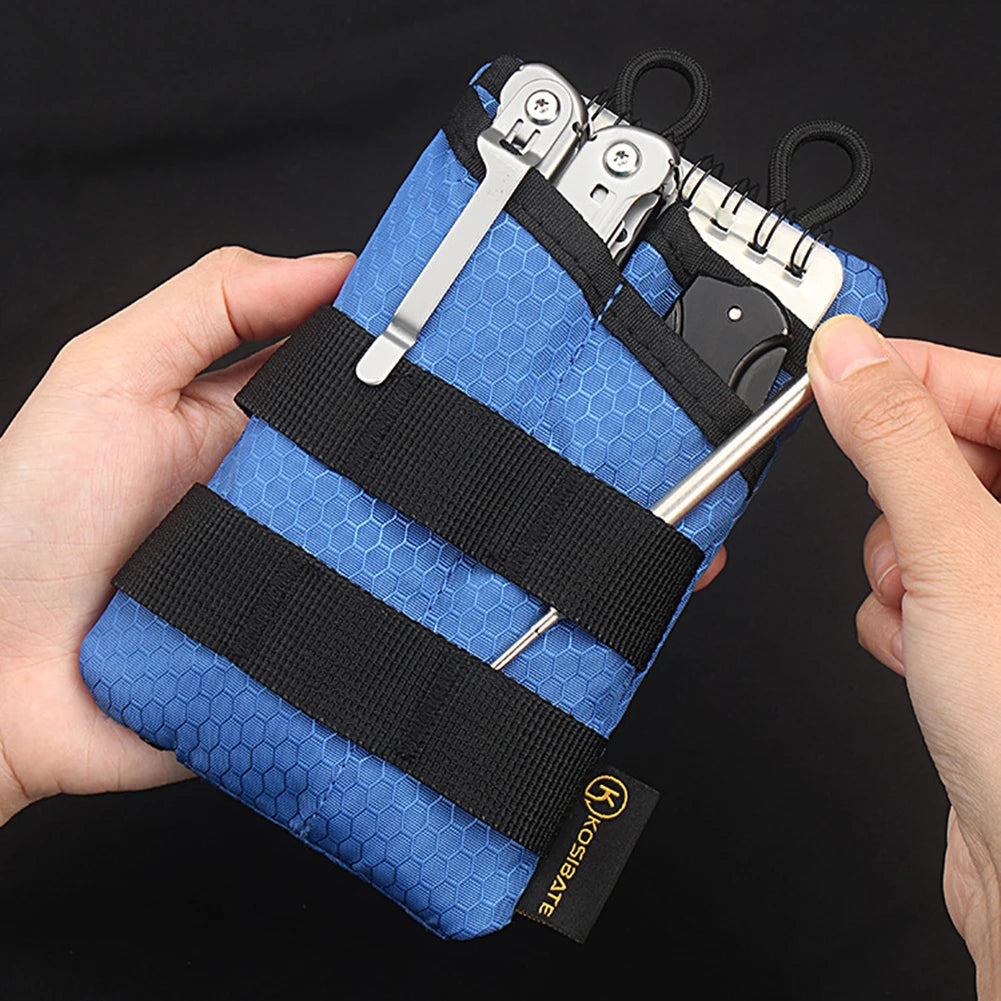 Portable Outdoor EDC Tool Storage Bag Foldable Lightweight Small Tool Storage EDC Pouch Wear Resistant for Camping Hiking Sports