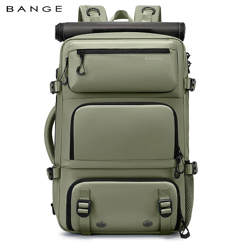 BANGE Expandable Men's Backpack Waterproof 17.3 in Laptop Backpack Man Large Capacity Hiking Travel Bag Male Backpacks for Men