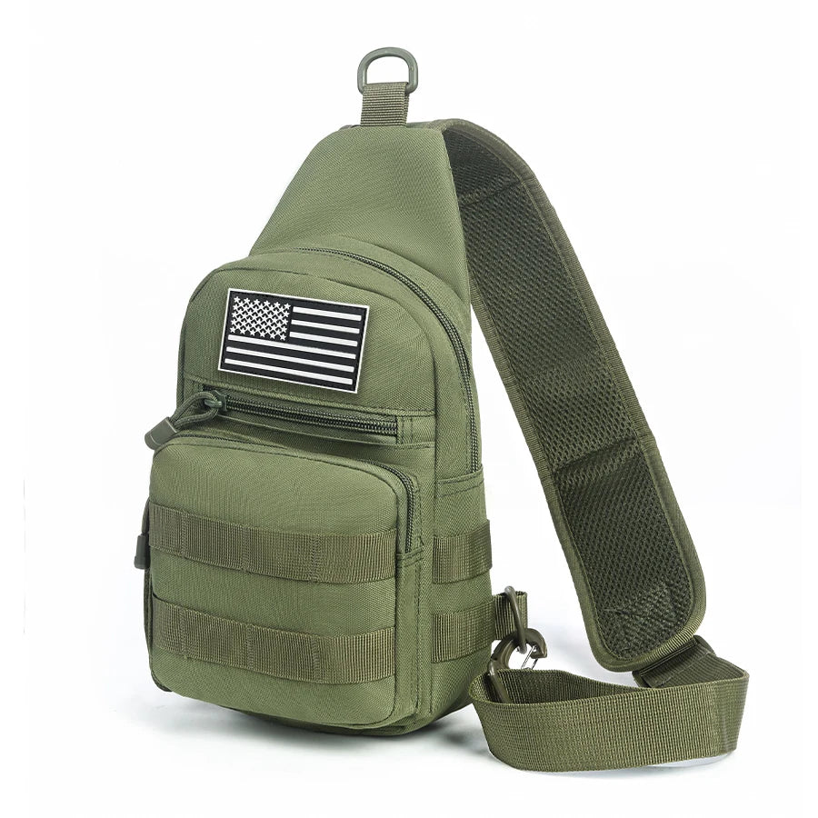 Multi functional daily commuting travel crossbody bag, chest bag, small shoulder bag with multiple pockets