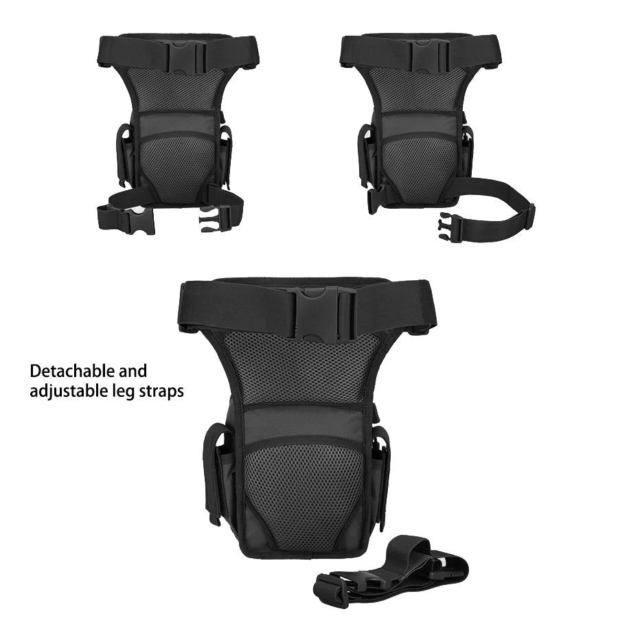 Multi-compartment Portable Thigh Pack, Dual Strap Secure Waist Bag, Outdoor Tool Storage Bag
