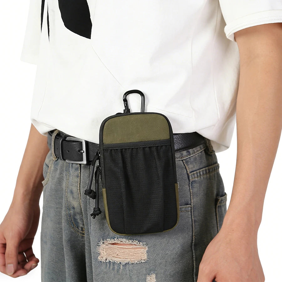Mobile phone storage bag with mountain buckle, suitable for outdoor hiking, daily commuting, and travel as a portable waist bag