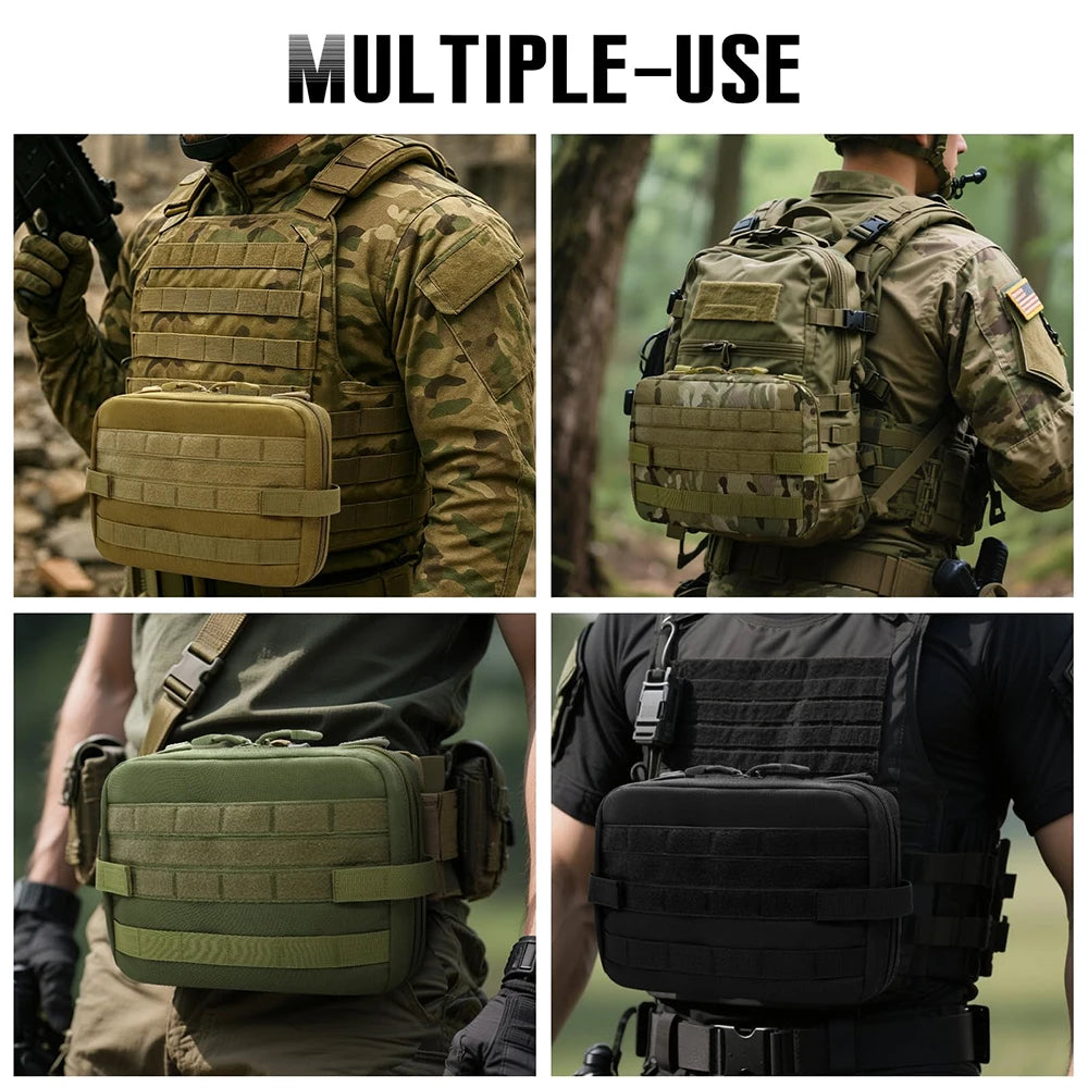 Tactical Molle Pouch Utility Admin Pouch EDC Medical Bag Attachment EDC Pouch Backpack Small Gear Gadget Organizer for Hunting