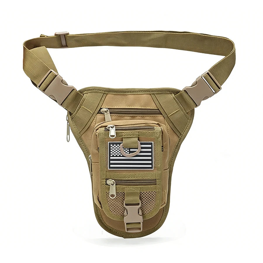 Multi functional thigh bag waist pack, multi pocket design, casual sports bag, suitable for cycling, hiking, and traveling