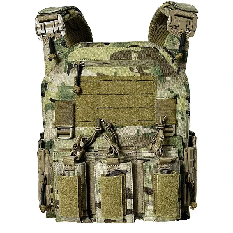 Wear-resistant Quick-Release Laser-Cut MOLLE System Outdoor Hunting Training Tactical Vest Made of Nylon Material