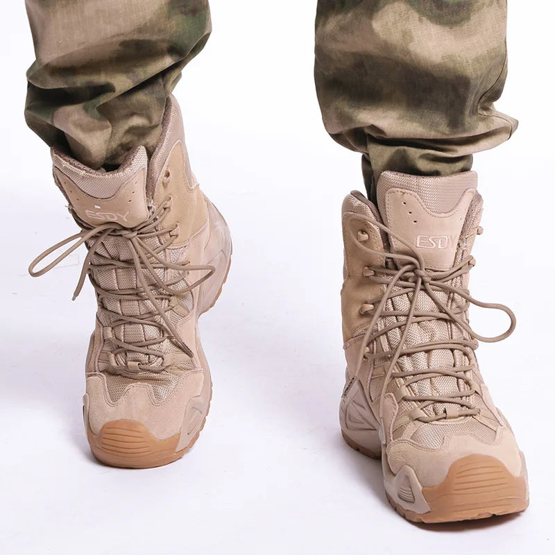 ESDY Outdoor Boots Men's Desert Tactical Hiking shoes Waterproof Sport Work Safefy Shoes Climbing Shoes Ankle Men Boots