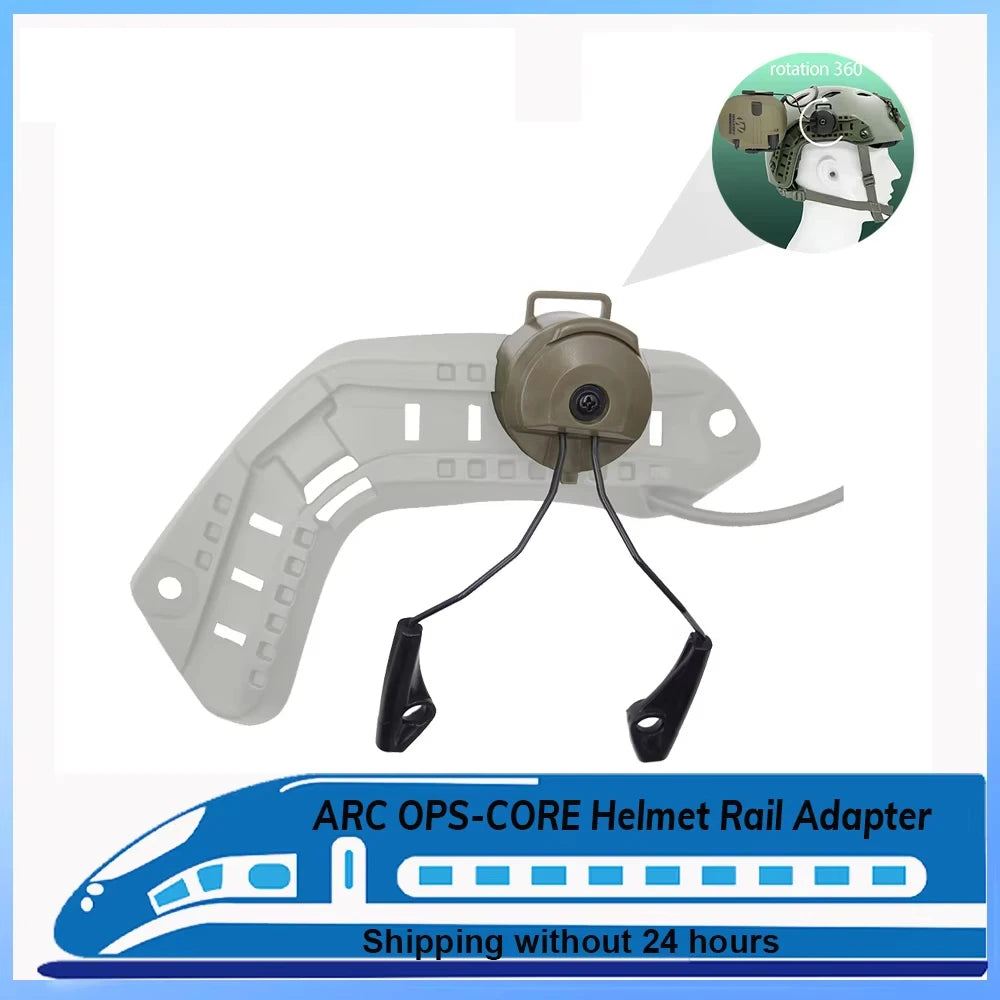 ARC OPS-CORE Helmet Rail Adapter Tactical Headset Stand FOR Howard Leight Hunt Shooting Headset
