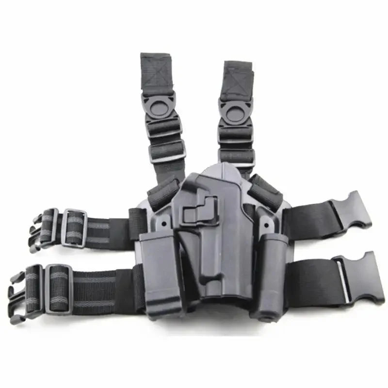##Tactical Gun Holster for Glock 17 19 USP 1911 M92 P226 Outdoor Hidden Leather Holster Real CS Gun Leg Holster Men CS Sport Gun