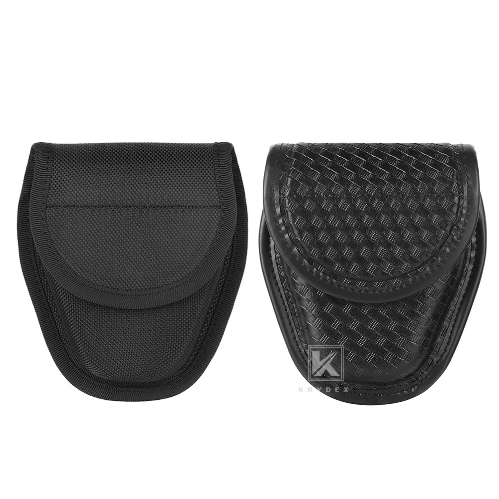 KRYDEX Tactical Double Hidden Snap Handcuff Case Pouch Fits 2” & 2.25” Duty Belt For Law Enforcement & Security Guard Equipment