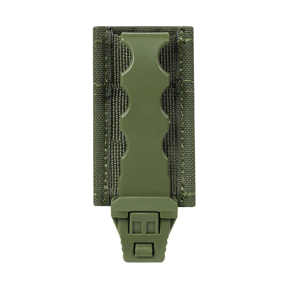 1000D Nylon Single 9mm Magazine Pouch MOLLE-Compatible Elastic Retention  for Shooting Hunting Airsoft