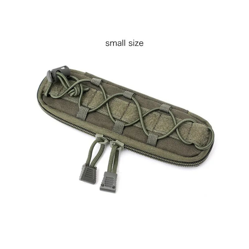 Outdoor MOLLE webbing long-term tool storage bag camping and hiking, durable zipper-style portable equipment protection bag