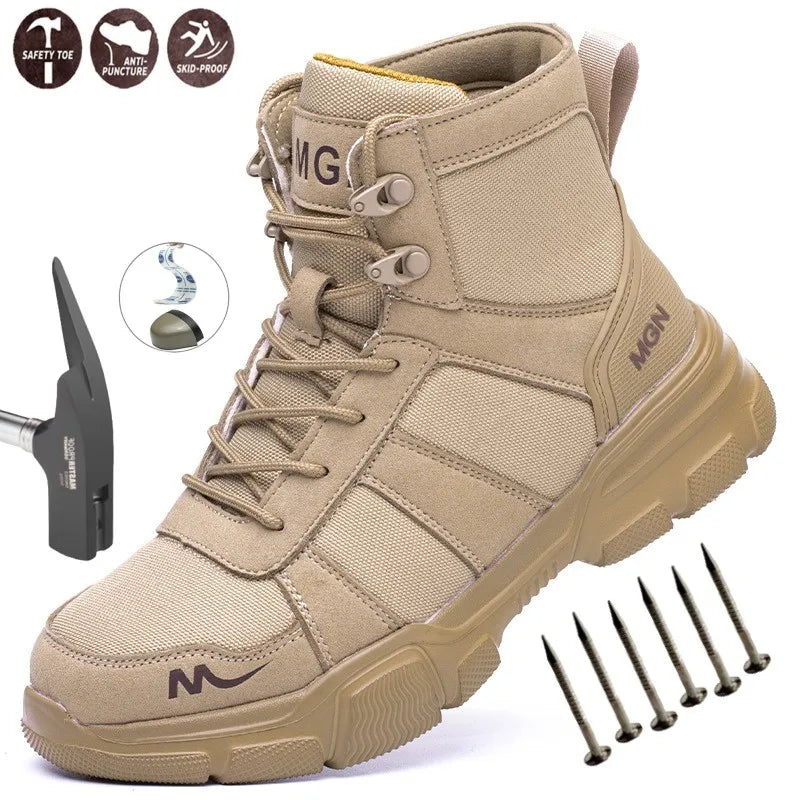 Anti-smash Men Footwear Shoes Women Non Slip Work Shoes Indestructible Safety Shoes Men Steel Toe Shoes Puncture-Proof Sneakers