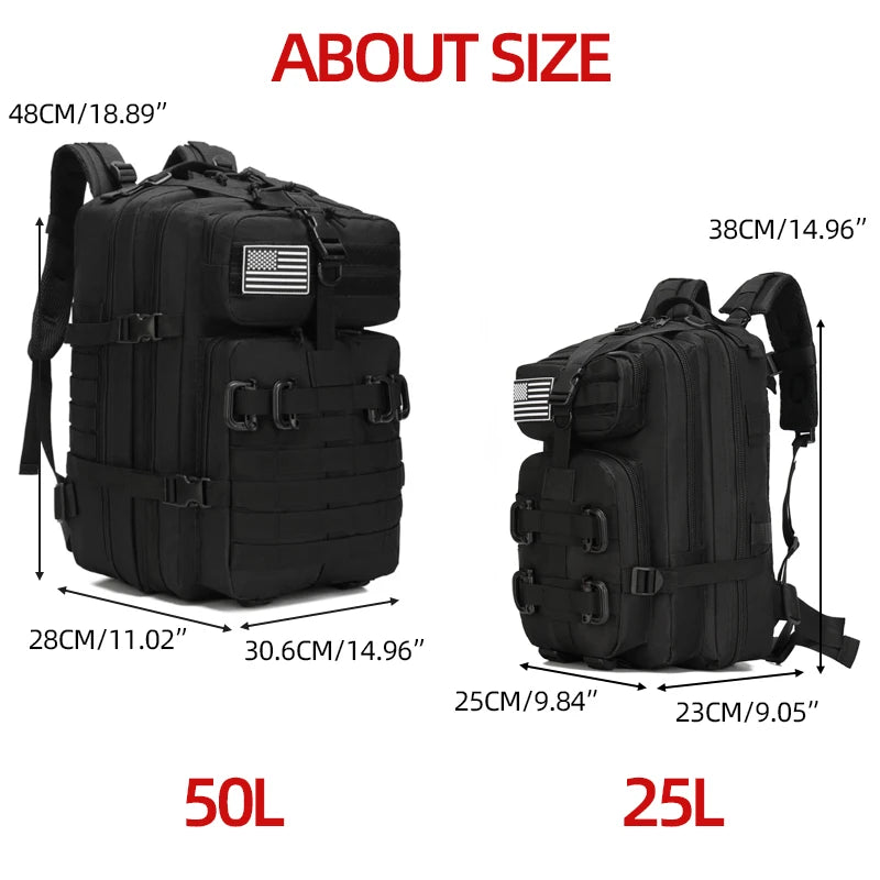 25 L /50 L Men's Outdoor sports Fitness Backpack Outdoor Training Modular backpack Hunting backpack
