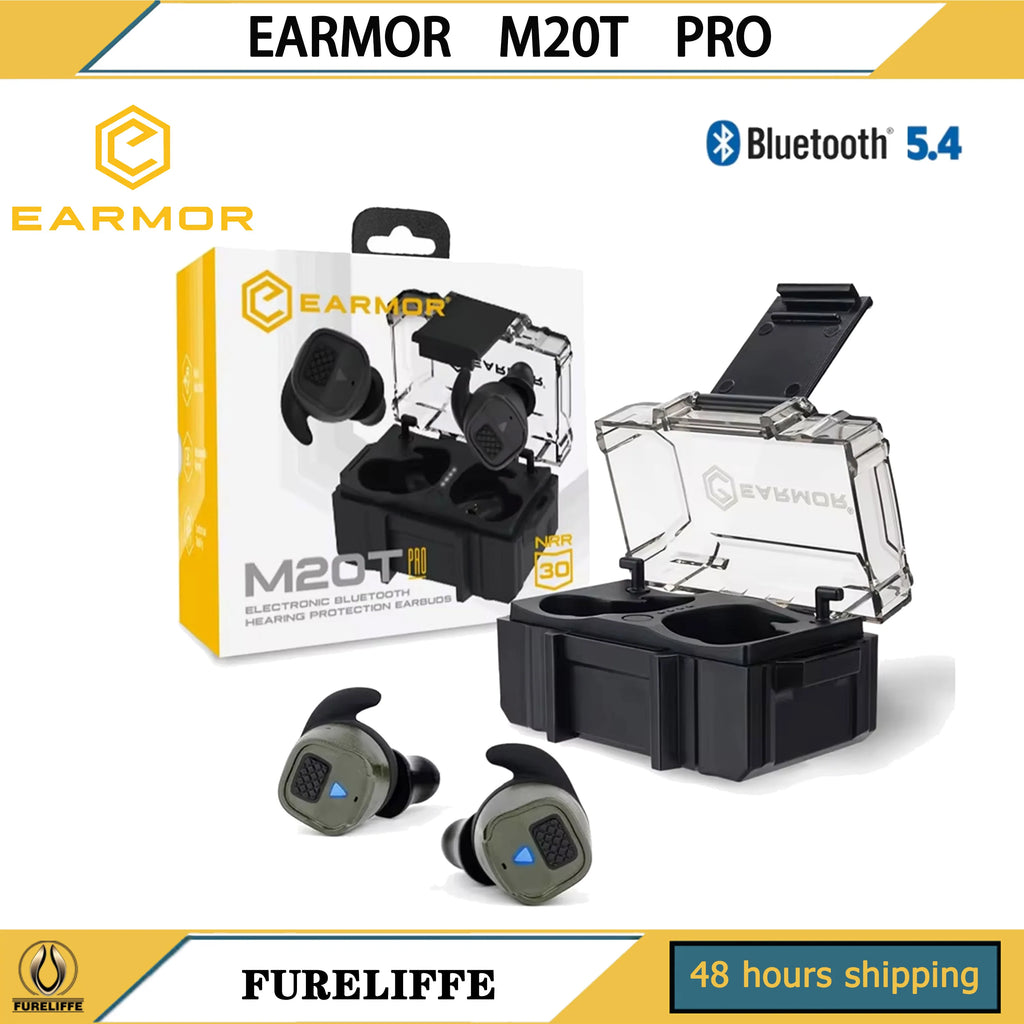 EARMOR M20T PRO Electronic Shooting Earmuffs Bluetooth 5.4 Noise Canceling Sound Amplification for Hunting Range