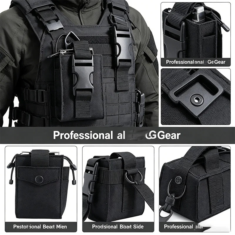 Outdoor sports Mole walkie-talkie bag, wireless calling device bag, multi-functional accessory small waist bag, waterproof
