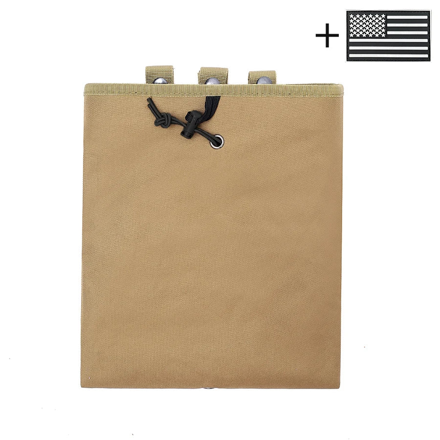 Foldable Large Capacity Storage Bag, Drawstring Closure Portable Pouch, Outdoor Tool & Debris Recovery Bag