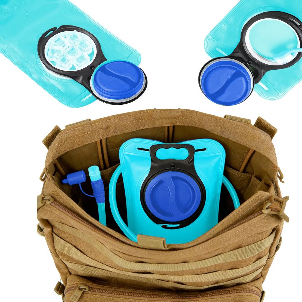 2L soft water bag with accessories backpack, designed to be attached to a MOLLE system vest for use in outdoor sports