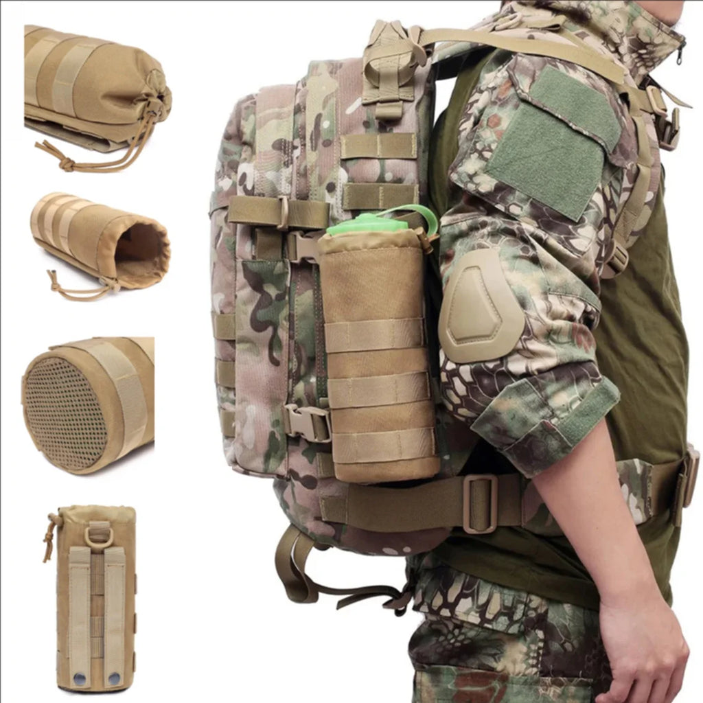 Outdoor Tactical lightweight Water Bottle Bag Pouch Molle Holder Camouflage Travel Camping Cycling Fishing Water Bottle Cover