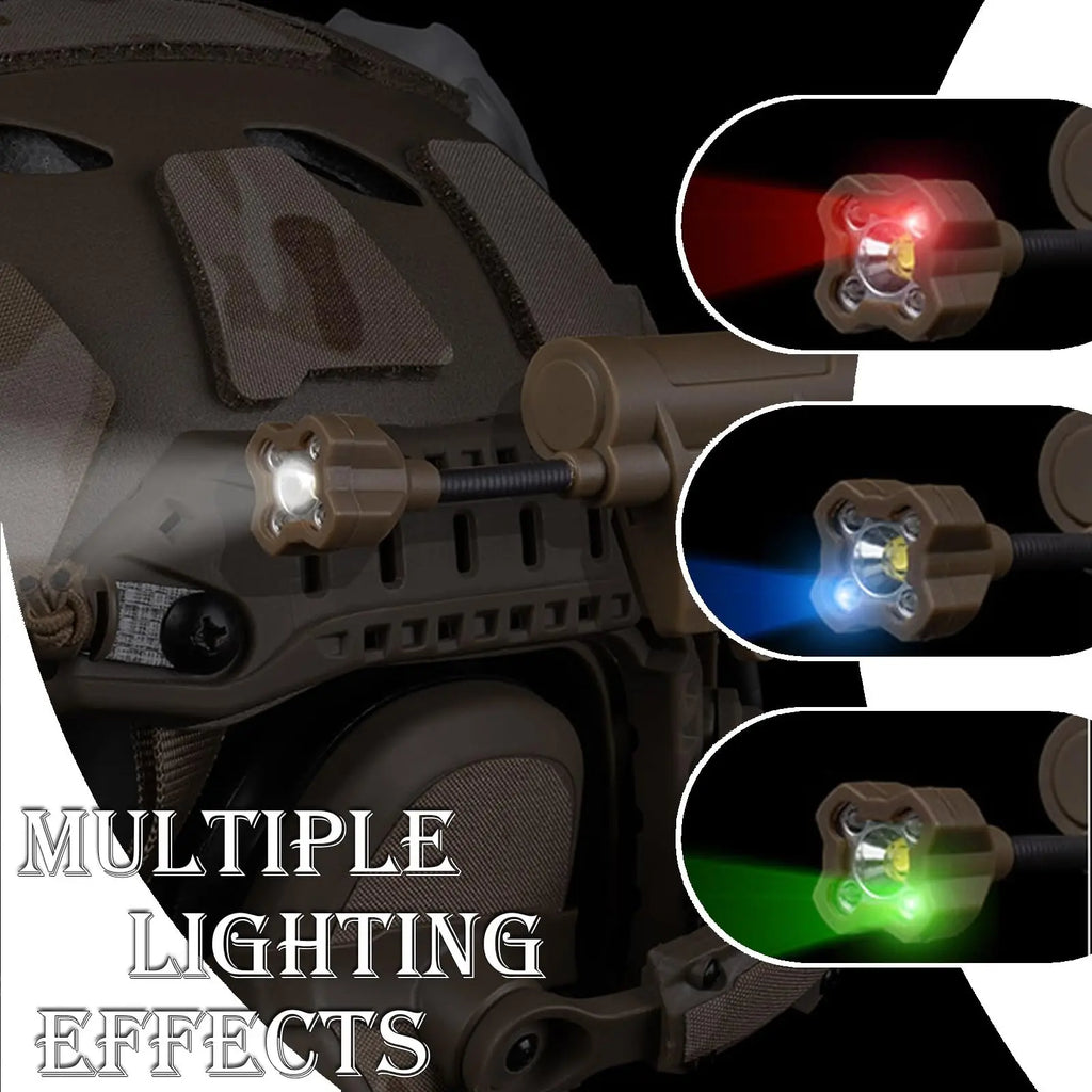 Tactical Helmet Light Airsoft 6-Mode Adjustable LED Identification Light IR Survival Signal FlashLight for ARC Helmet Rails