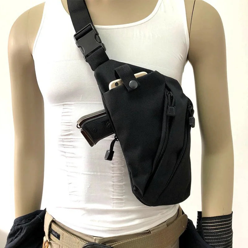 Close-fitting single-shoulder anti-theft bag, messenger chest bag, multi-functional storage bag, outdoor leisure sports waist ba
