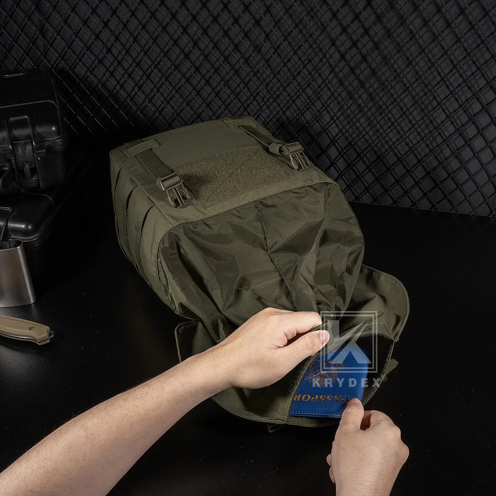 KRYDEX Tactical Jungle Butt Pouch MOLLE Waist Pack Suspender Bag for Hunting Hiking Bushcraft Camping Outdoor Range Gear