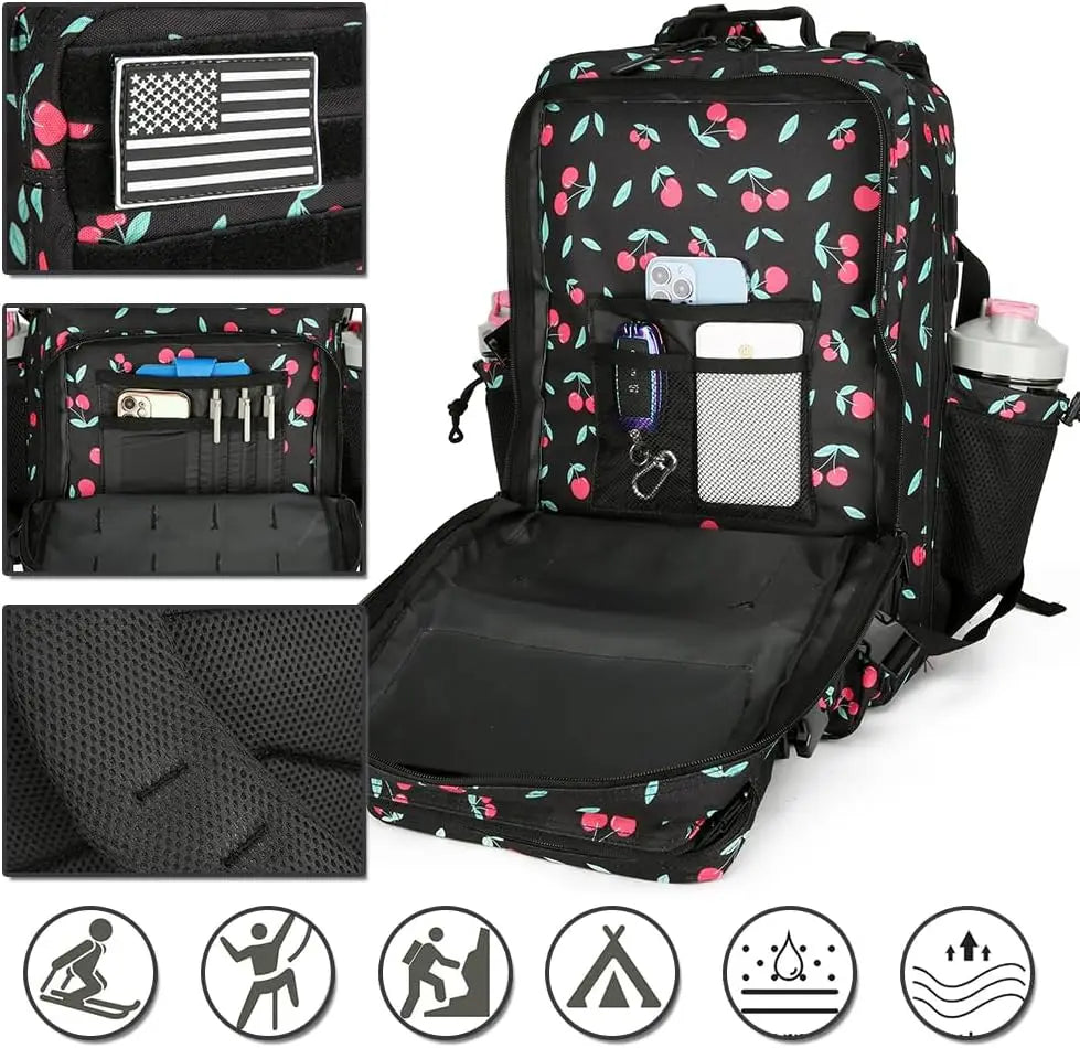 45L Tactical Backpack 3P Bag Assault Backpack Outdoor 3 Days Travel Waterproof Climbing Rucksack Camping Hiking Hunting Mochila