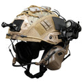 Tactical Helmet Set 6-in-1 Fast Airsoft Helmet Kit with Communication Headset Signal Lights Flashlight for CS Paintball Hunting