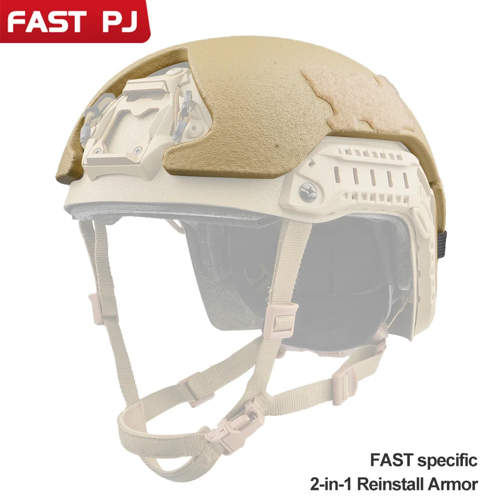 FTHS Series FAST Helmet - NIJ IIIA Level PE Fiber Shell | 2-in-1 Reassembly Bulletproof | Civilian Military-Style Accessory