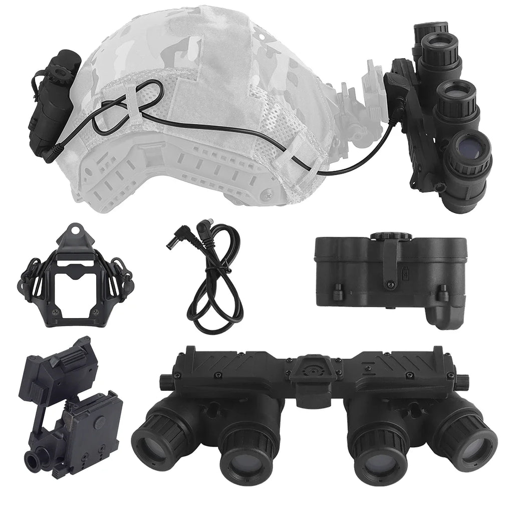 NVG 18 Tactical Helmet Night Vision Goggles, Model MICH M88, FAST FMA Air Gun, L4G24, Helmet Seat PVS-15, PVS-15