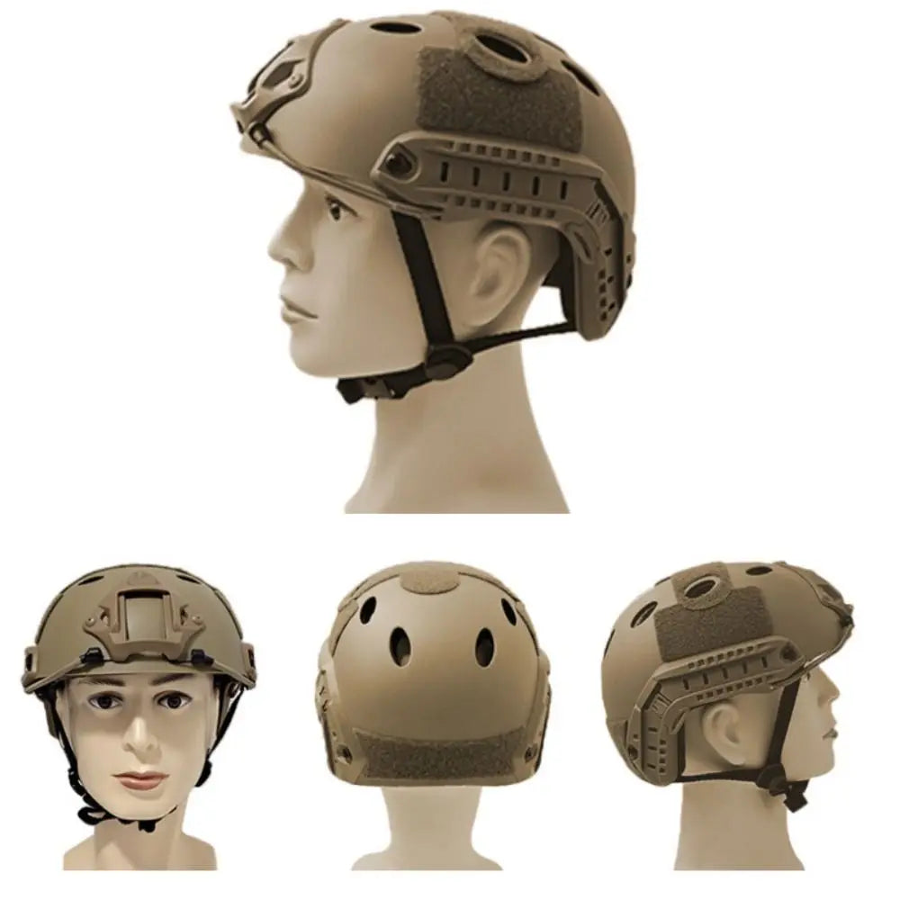 Sports Safety ABS Helmet One Size Black Khaki Green Protective Helmets Game Helmets