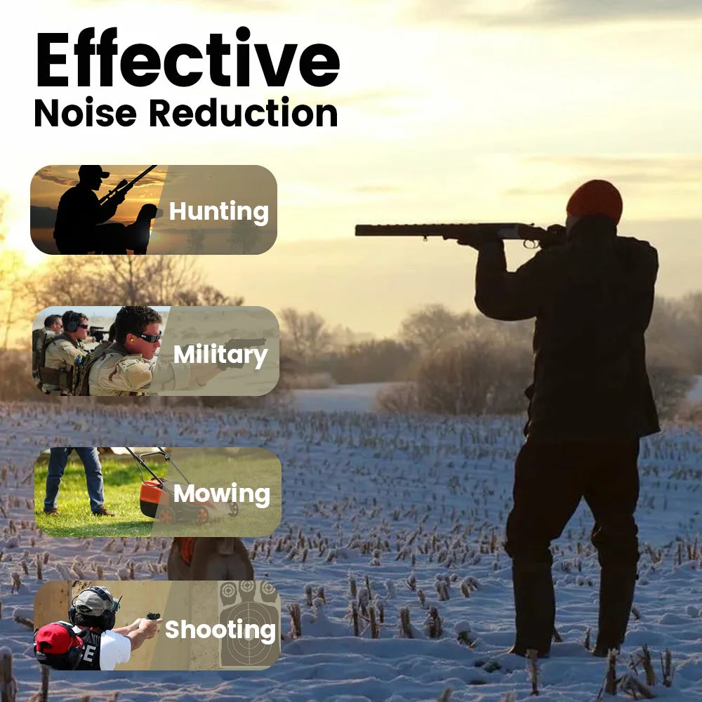 Shooting Earmuff Amplification Anti-noise Sound Protective Headset Hunting Headphone Tactical Hearing Protector Outdoor Activity