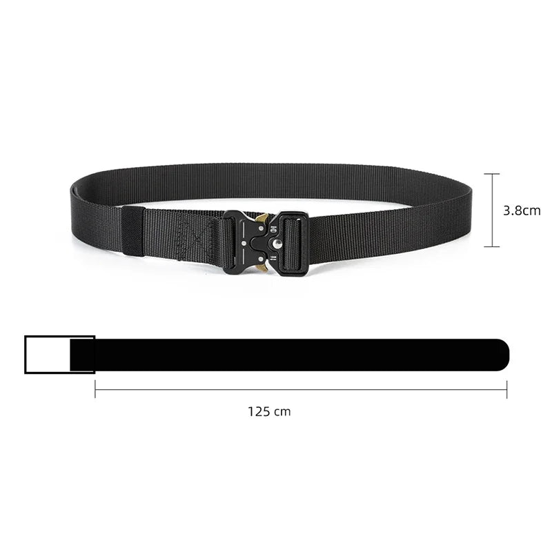 Quick Release Tactical Belt Soft Nylon Military Outdoor Sports Waist Belt Adjustable Accessory For Men Women
