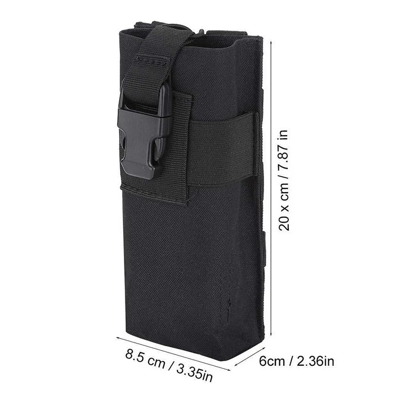 Portable Molle Walkie Talkie Bag Tactical Radio Holder Outdoor Nylon Water Bottle Pouch for Camping Hiking