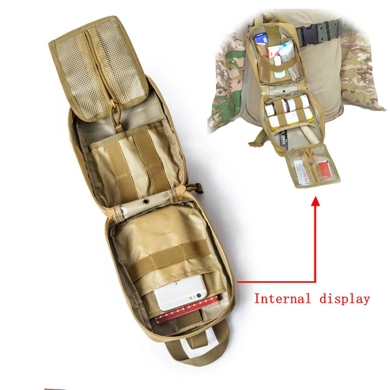 Tactical First Aid Kits Medical Bag Emergency Molle Outdoor Hunting Camping Survival Tool EDC Pouch Camo Waist Bag