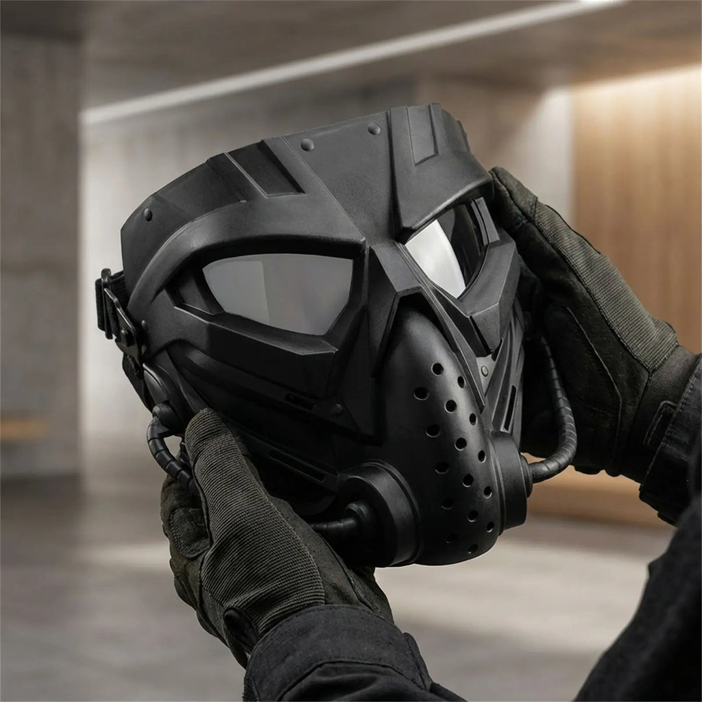 Full Face Protection-Mask Tactical Mask Alien Breathable Ventilation for Paintball and Cosplay Enthusiasts
